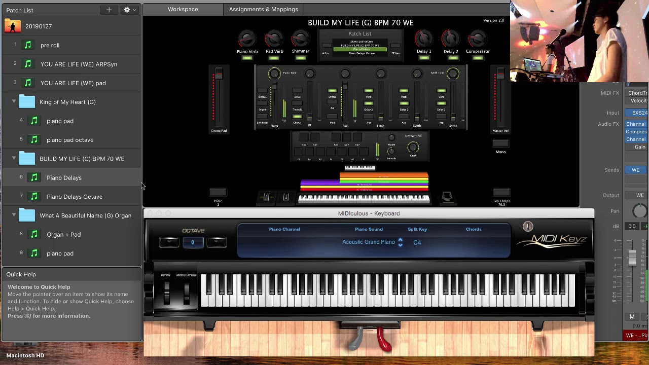 20190127 Keys Cam | You Are Life, King Of My Heart, Build My Life, What A Beautiful Name