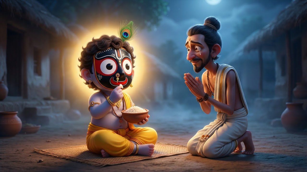 जब भगवान ने अपने भक्त की झोपडी में चावल खाए🥹