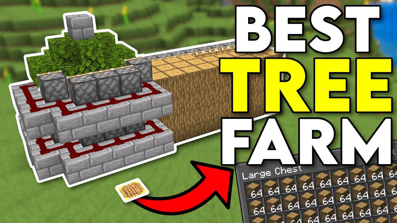 BEST AFK Tree Farm Minecraft Bedrock 1.21!