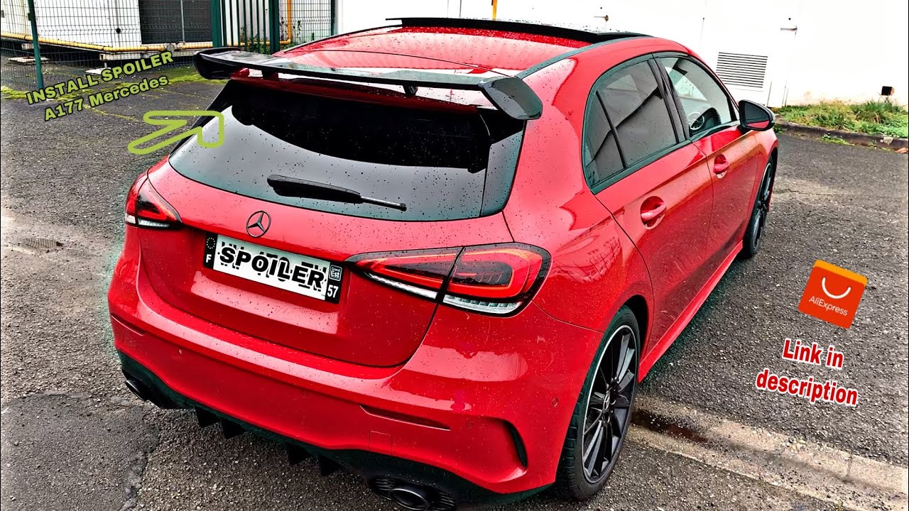 Je pose le Aileron / Becquet  sur ma classe A Install Spoiler Amg Mercedes A177 ( AliExpress ) EP3