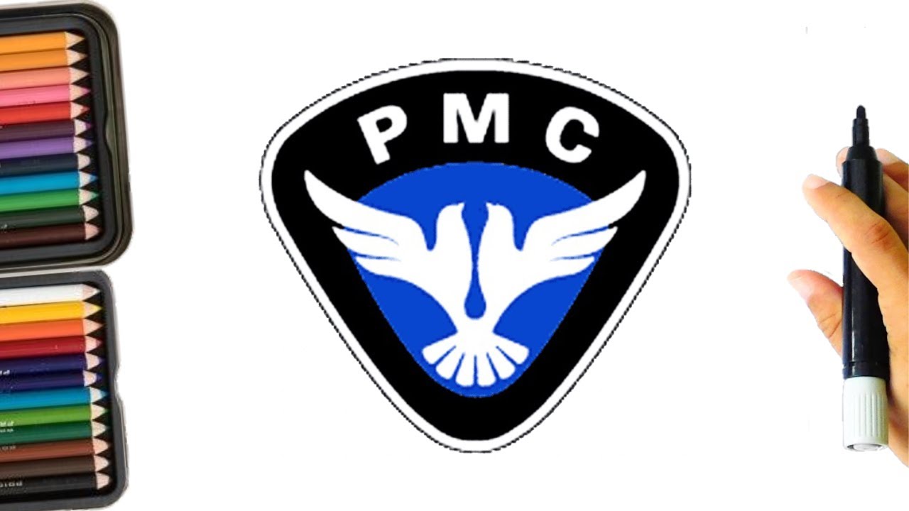 Как нарисовать логотип PMC || процесс раскрашивания логотипа || создание логотипа