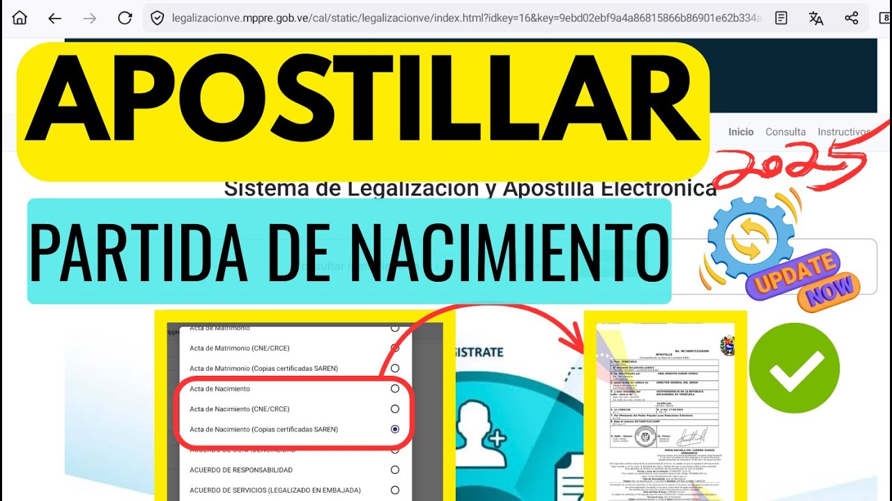 COMO APOSTILLAR PARTIDA DE NACIMIENTO Paso a Paso 2025
