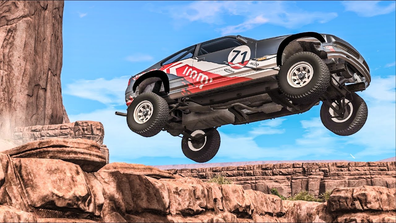 CLIFF JUMPS & CRASHES #6 - BeamNG Drive