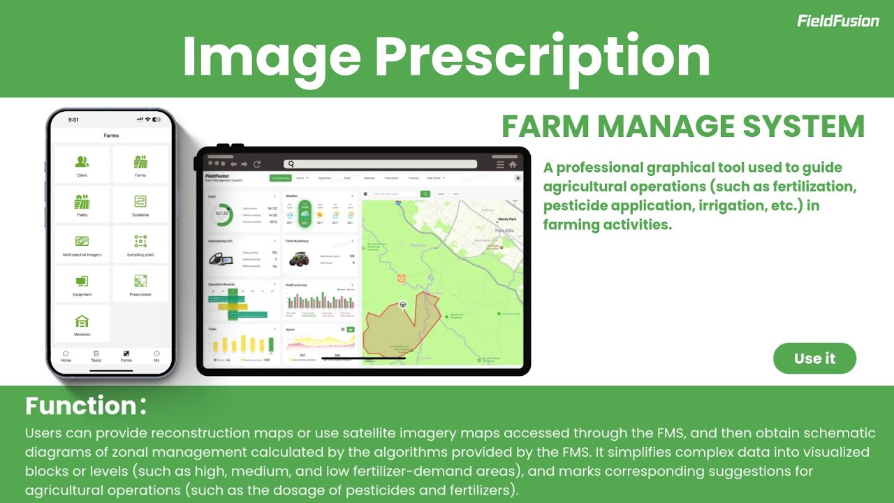 FieldFusion FMS Tutorial: How to Create and Manage Image Prescription Maps for Precision Spraying
