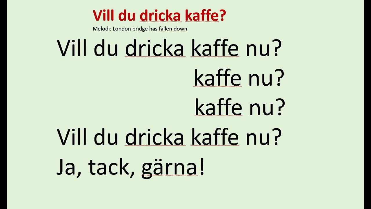 Vill du dricka kaffe nu