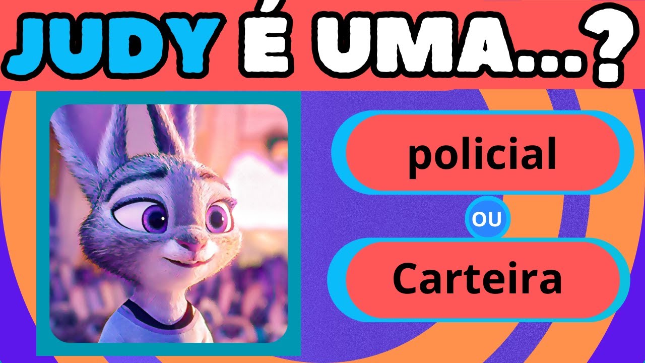 Quiz sobre Zootopia 🦊🐰 | Será que Você Conhece Mesmo Essa Animação? - desafio quiz D +