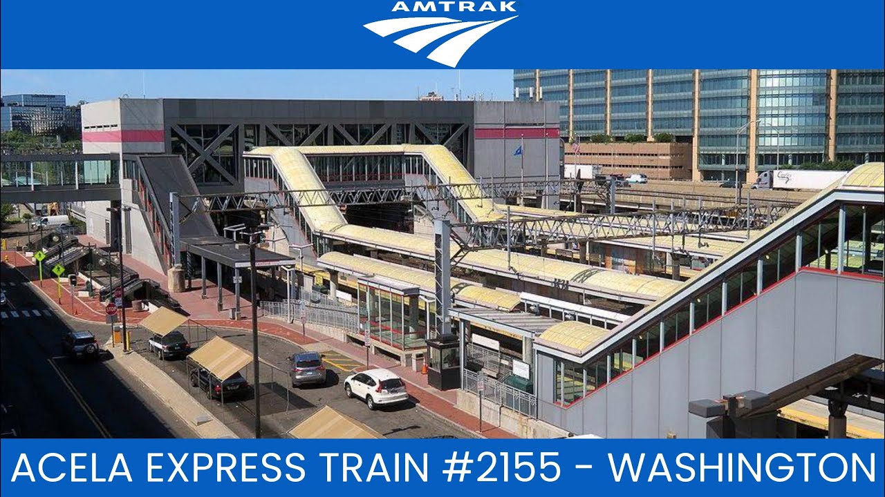 Amtrak Acela Express Train 2155 to Washington Announcements at Stamford (NJ Transit Style)