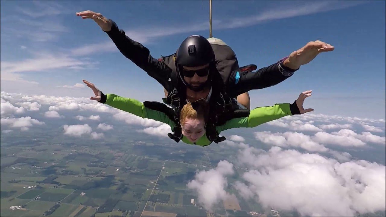 Skydiving after scoliosis surgery!