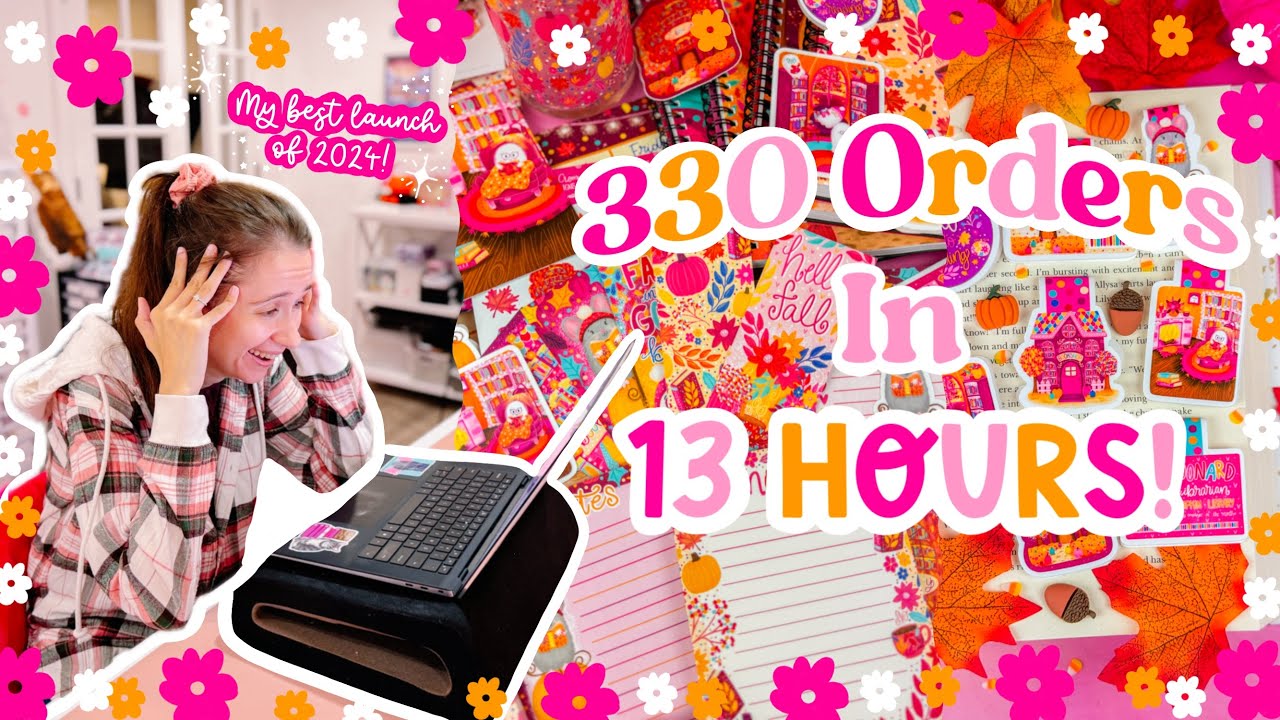 330 ORDERS IN 13 HOURS! 😭 My Best Launch of 2024 ✨ SMALL BUSINESS STUDIO VLOG