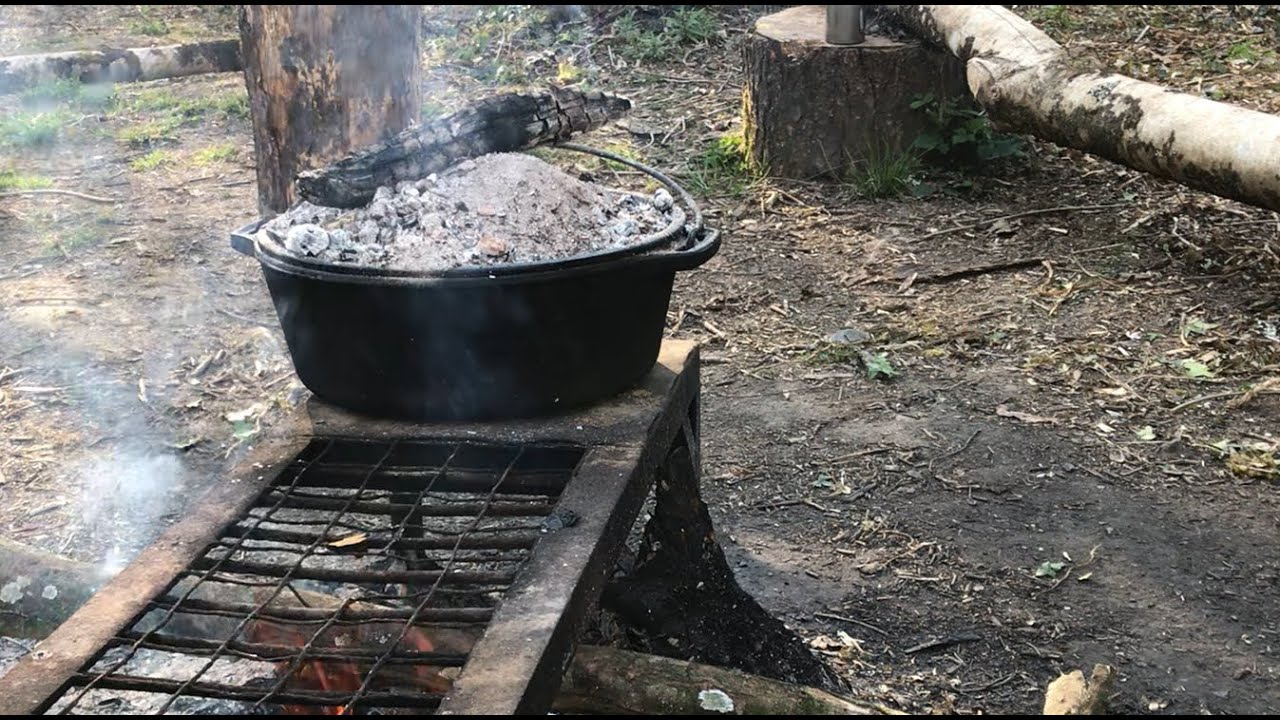 Camp-fire Cooking: a Dutch Oven Roast Chicken