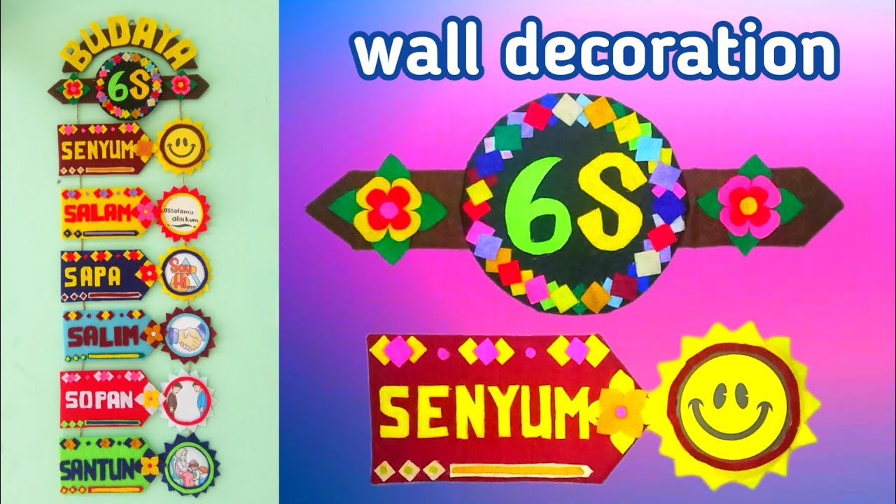 Hiasan dinding Kelas 6S Dari Kain Flanel | Dekorasi Kelas Kreatif