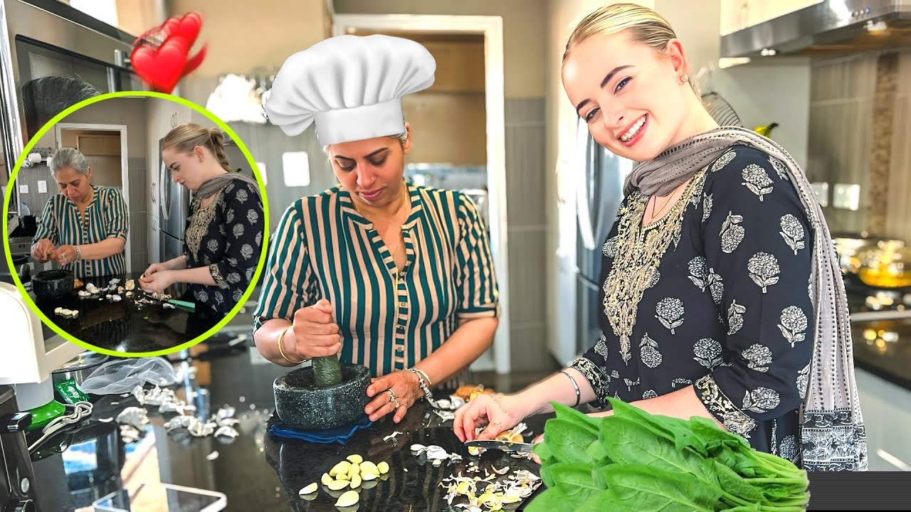 Готовим пенджабский саг со свекровью — рецепт Sarson Ka Saag