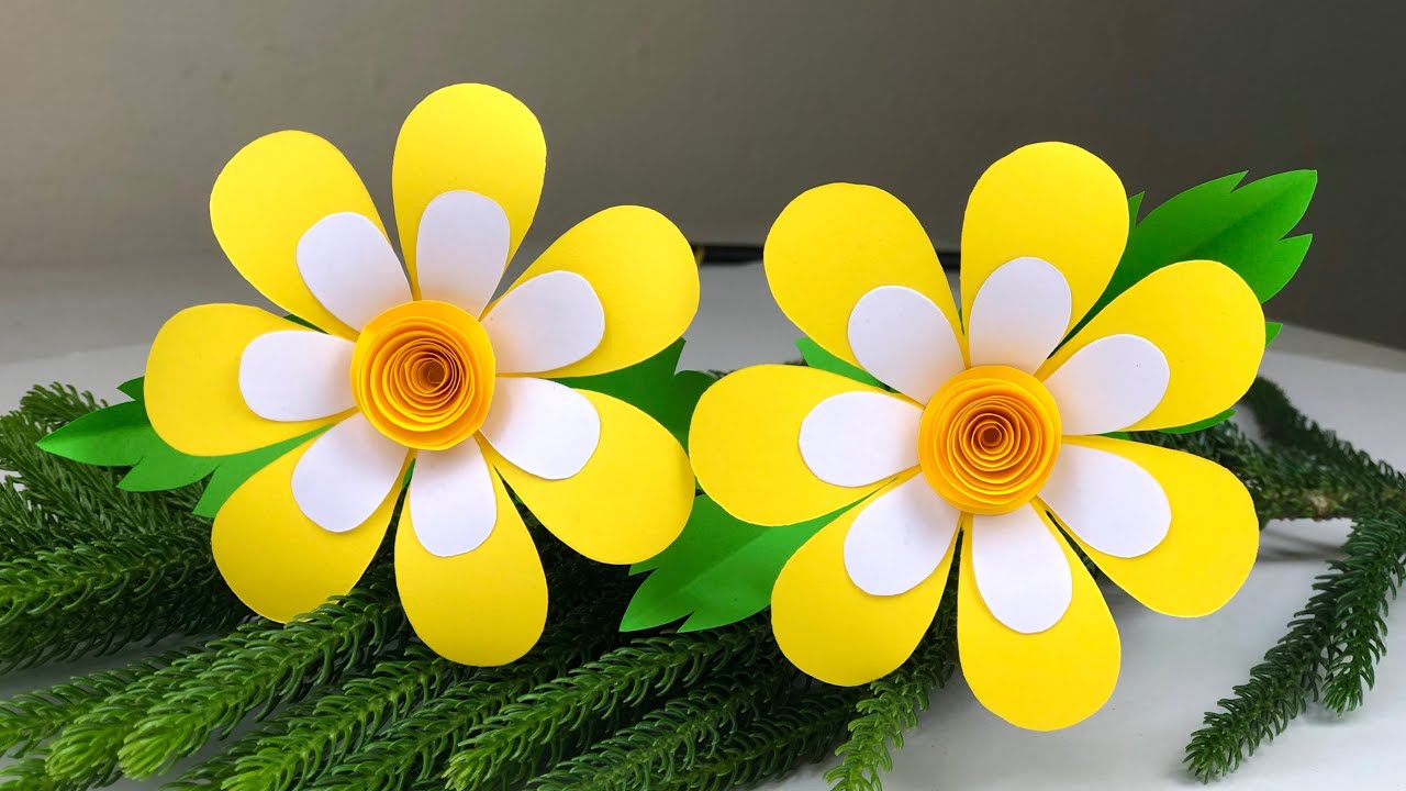 Amazing Paper Flower Making | Paper Crafts For School | Home Decor | Easy Paper Flower | Craft | DIY