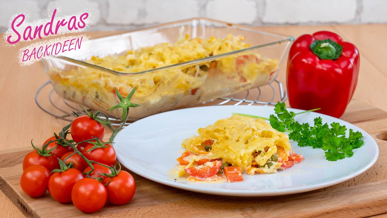 Nudel-Gemüse-Auflauf - so lecker / einfaches Rezept für eine schnelle Mahlzeit / Sandras Backideen