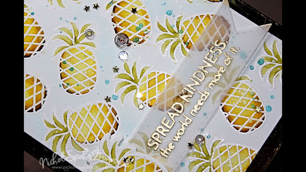 Simon Says Stamp | Watercolored Pineapples Card