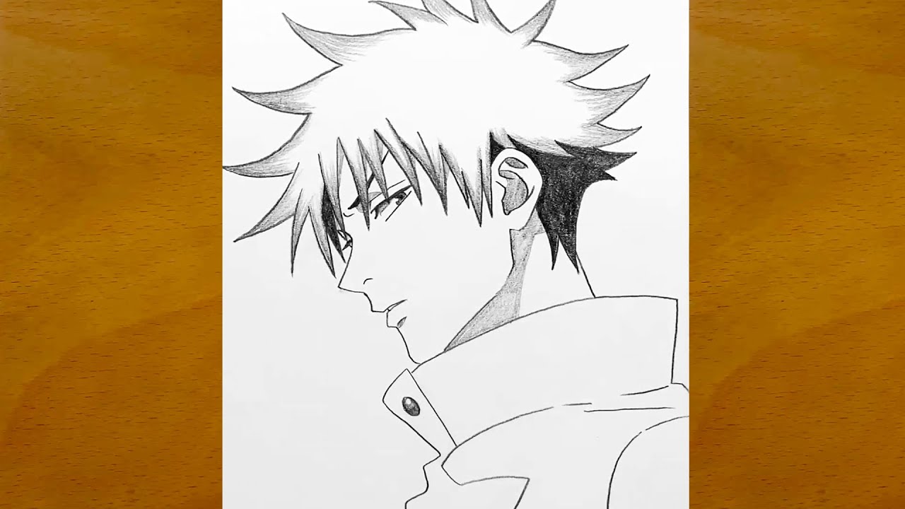 How to Draw Megumi Fushiguro Step by Step || Jujutsu Kaisen Anime Drawing || Easy Pencil Sketch