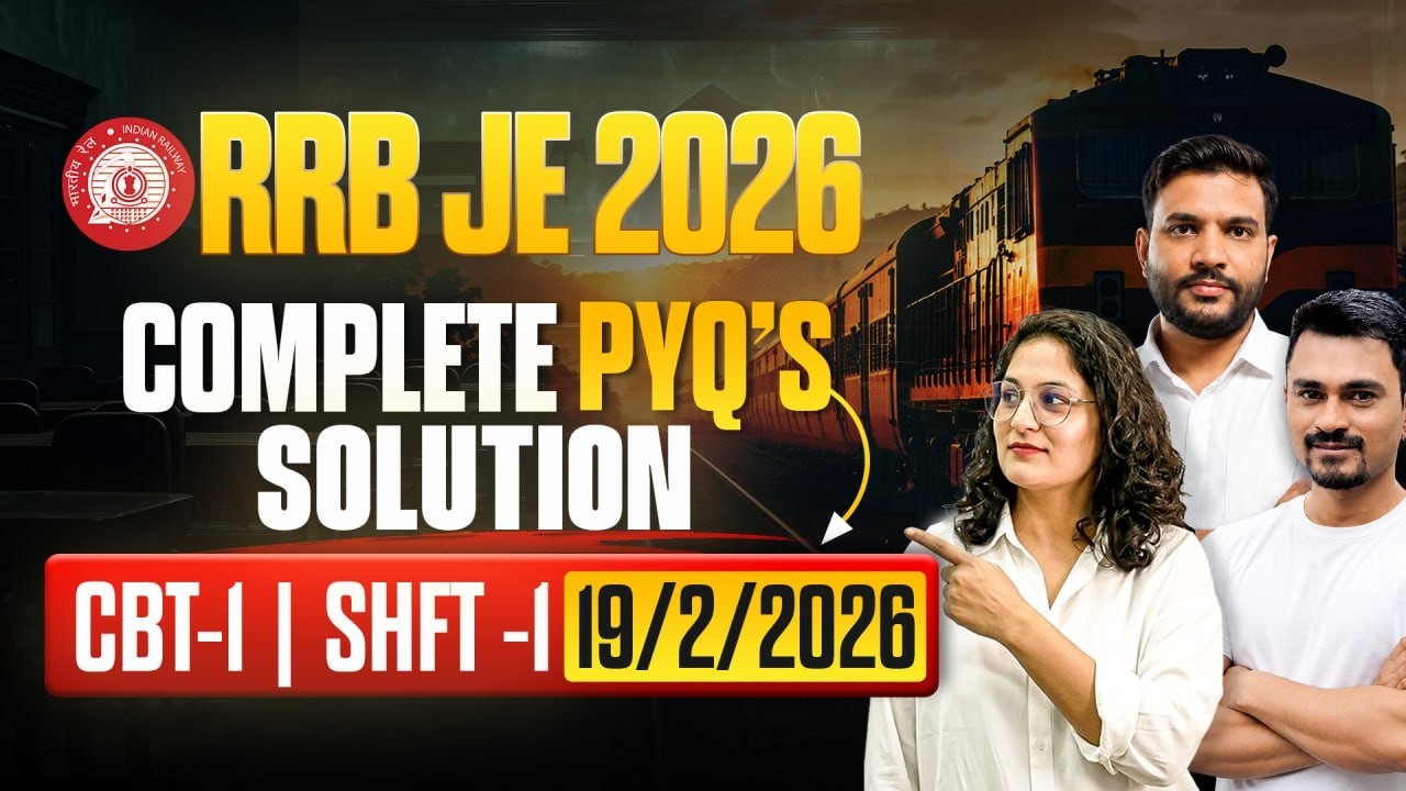RRB JE 2026 CBT-1 | Complete PYQ Solution (19 Feb, Shift-1) 🚂 | by MIE Team