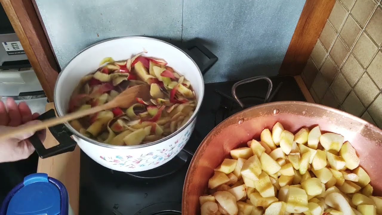 #recette anti gaspi /gelée de pomme poire avec les épluchures