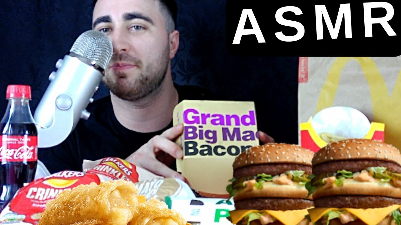 ASMR McDonalds GRAND BIG MAC BACON MUKBANG | EATING SOUNDS