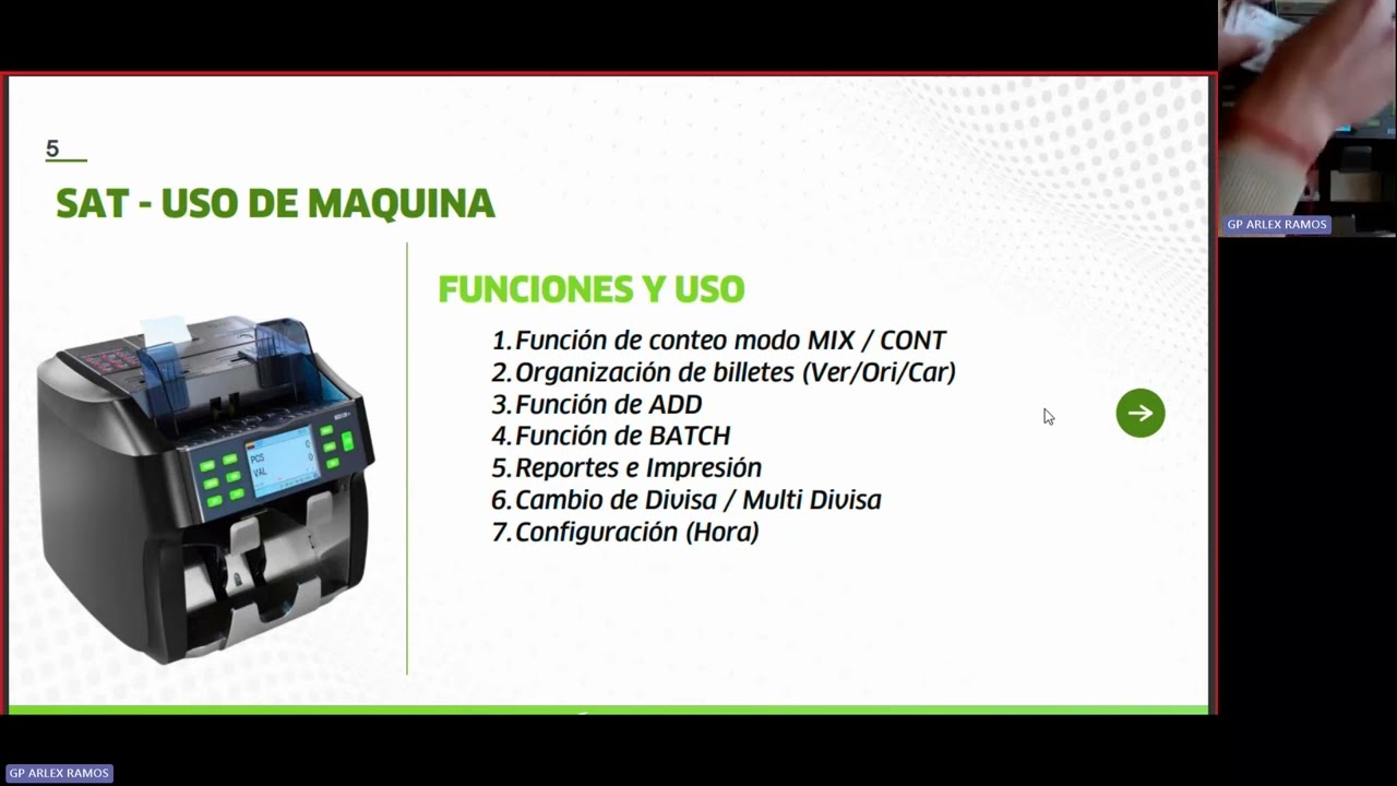 Webinar Conociendo la contadora de dinero BC5120+  de SAT PCS | SAT