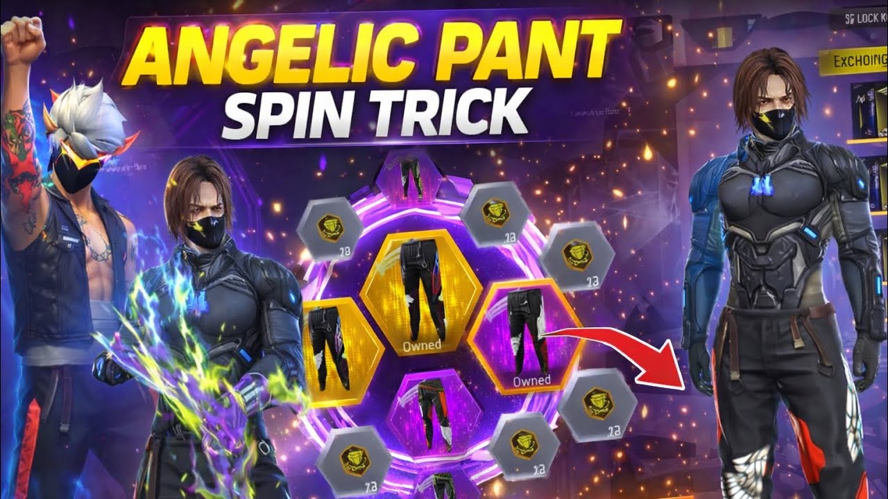 FREE FIRE 🔥 Angelic Pant One Spin Trick 😱 999% Luck | Guaranteed?