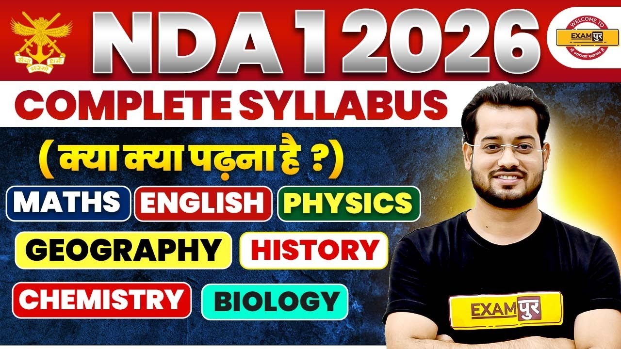 NDA 1 2026 | SYLLABUS NDA MATHS GAT COMPLETE SYLLABUS | NDA  SYLLABUS PCM, ENGLISH,GEOGRAPHY,HISTORY