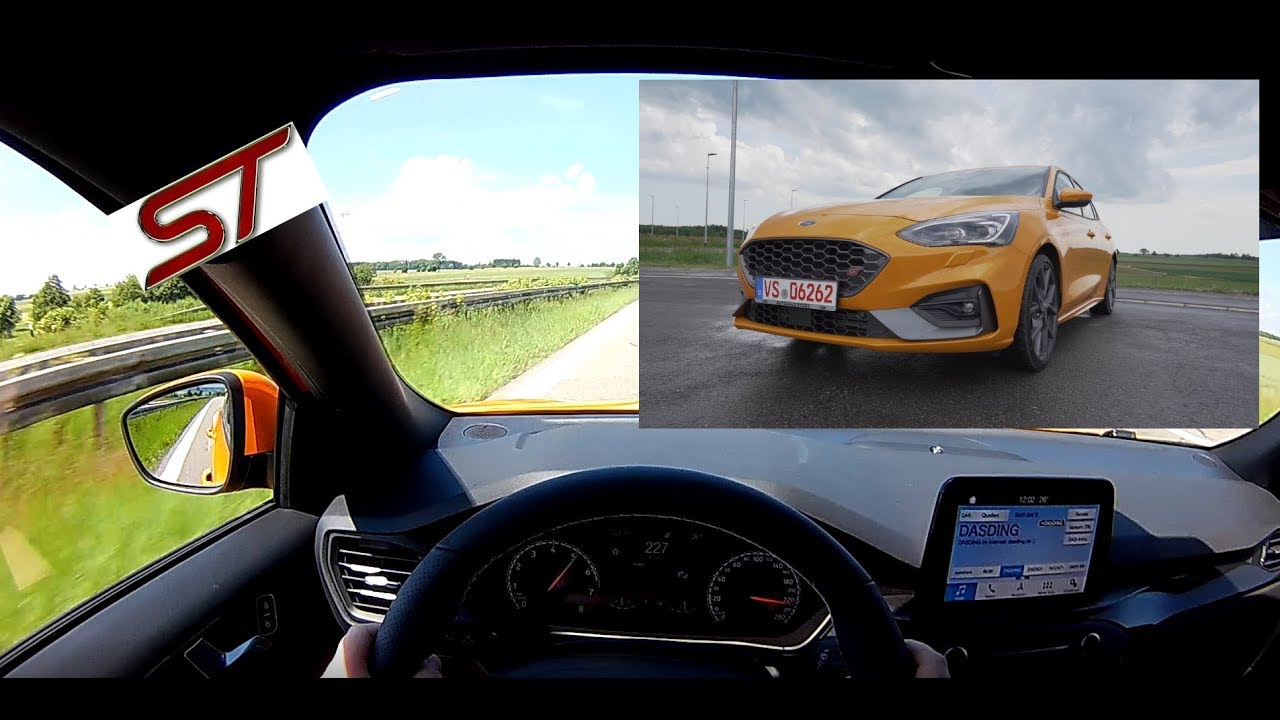 2019 Ford Focus ST 2.3 EcoBoost (280 PS) POV Drive AUTOBAHN acceleration & speed
