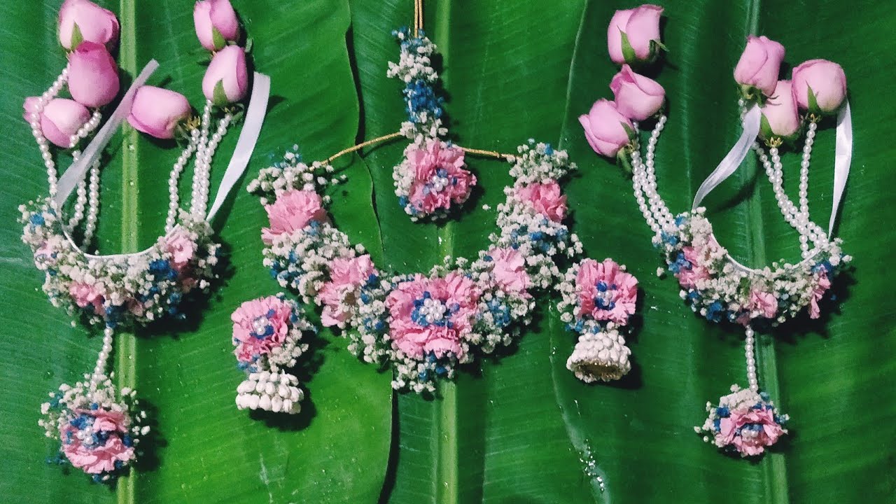 Fresh flower jewellery for bride | Bridal jewellery |Real flower jewellery
