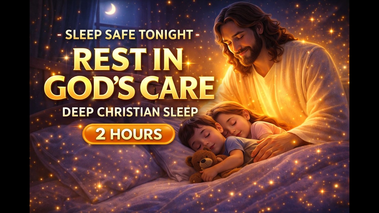 Sleep Safely in God’s Arms Tonight 🌙💛 | 2 Hours Christian Deep Sleep Music