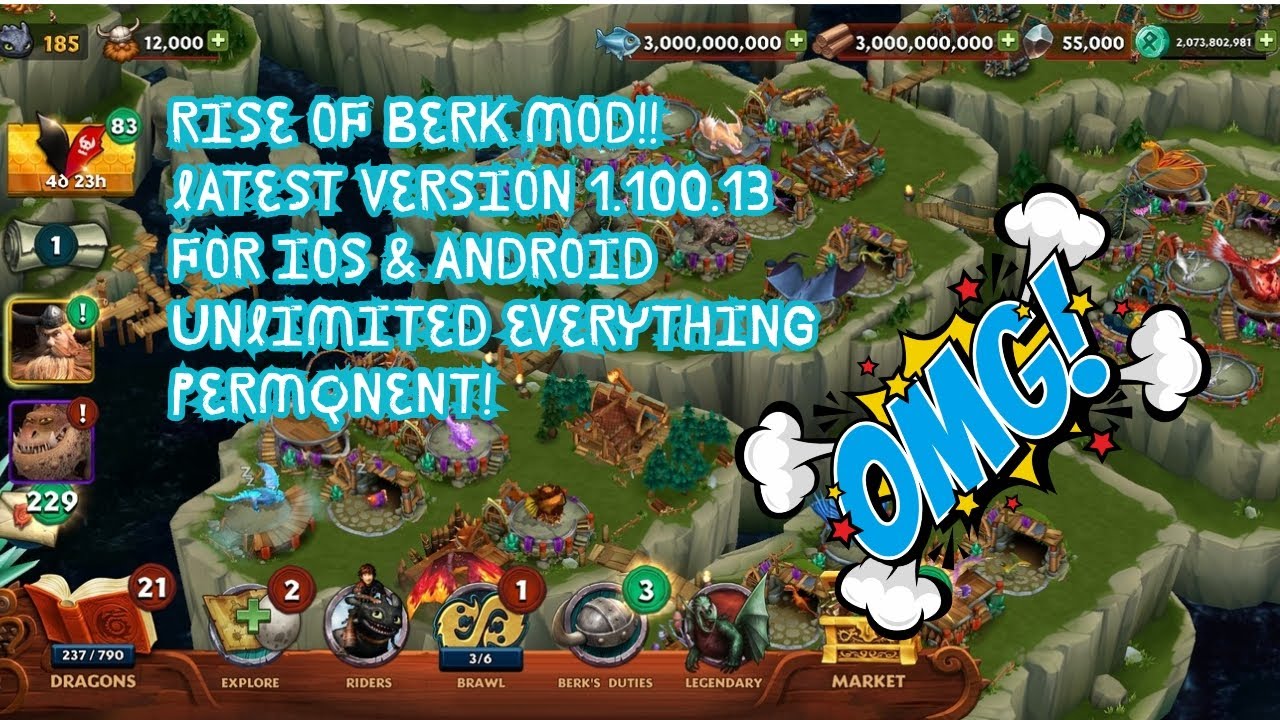 RISE OF BERK MOD❗ LATEST VERSION 1.100.13 FOR IOS & ANDROID ❗