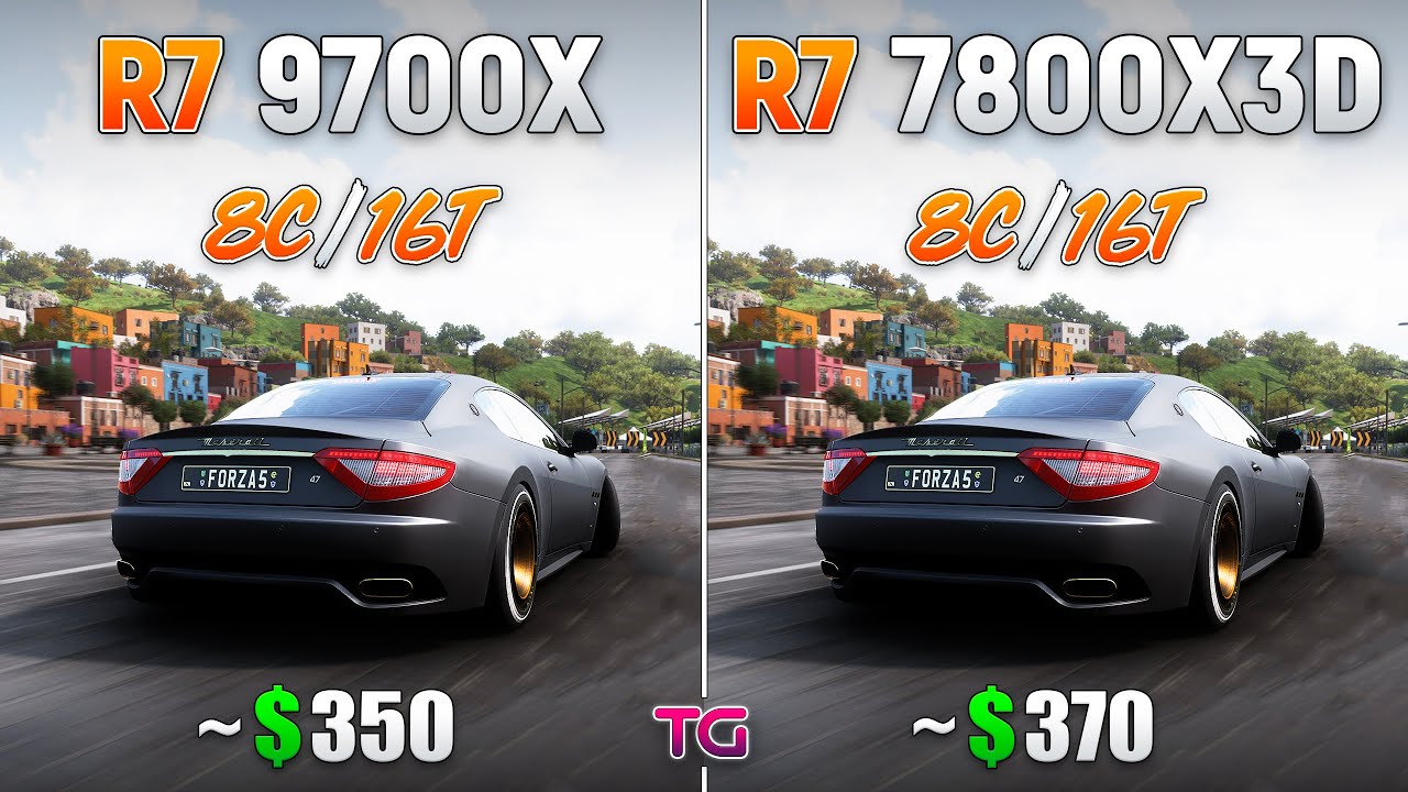 Ryzen 7 7800X3D vs Ryzen 7 9700X - Test in 10 Games | RTX 5090