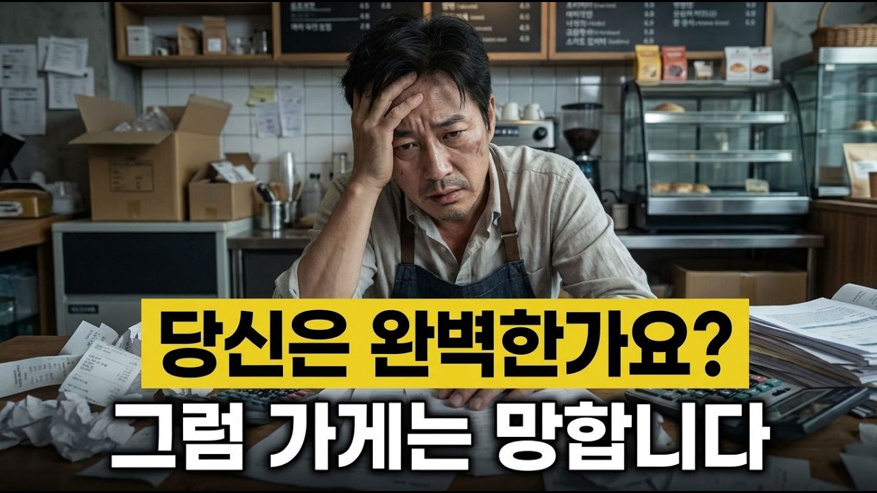 자영업 사장님들 대부분 완벽주의 때문에 망합니다