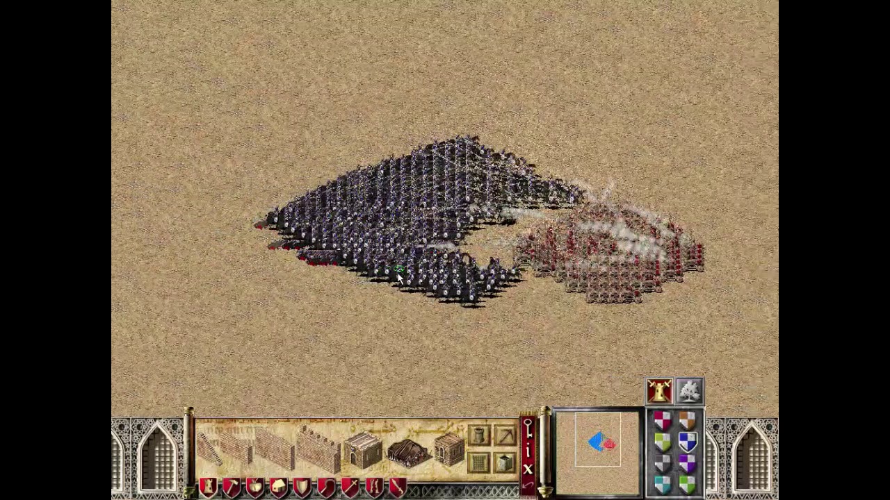 Stronghold Crusader - 500 Horse archers vs 100 Ballista - Battle
