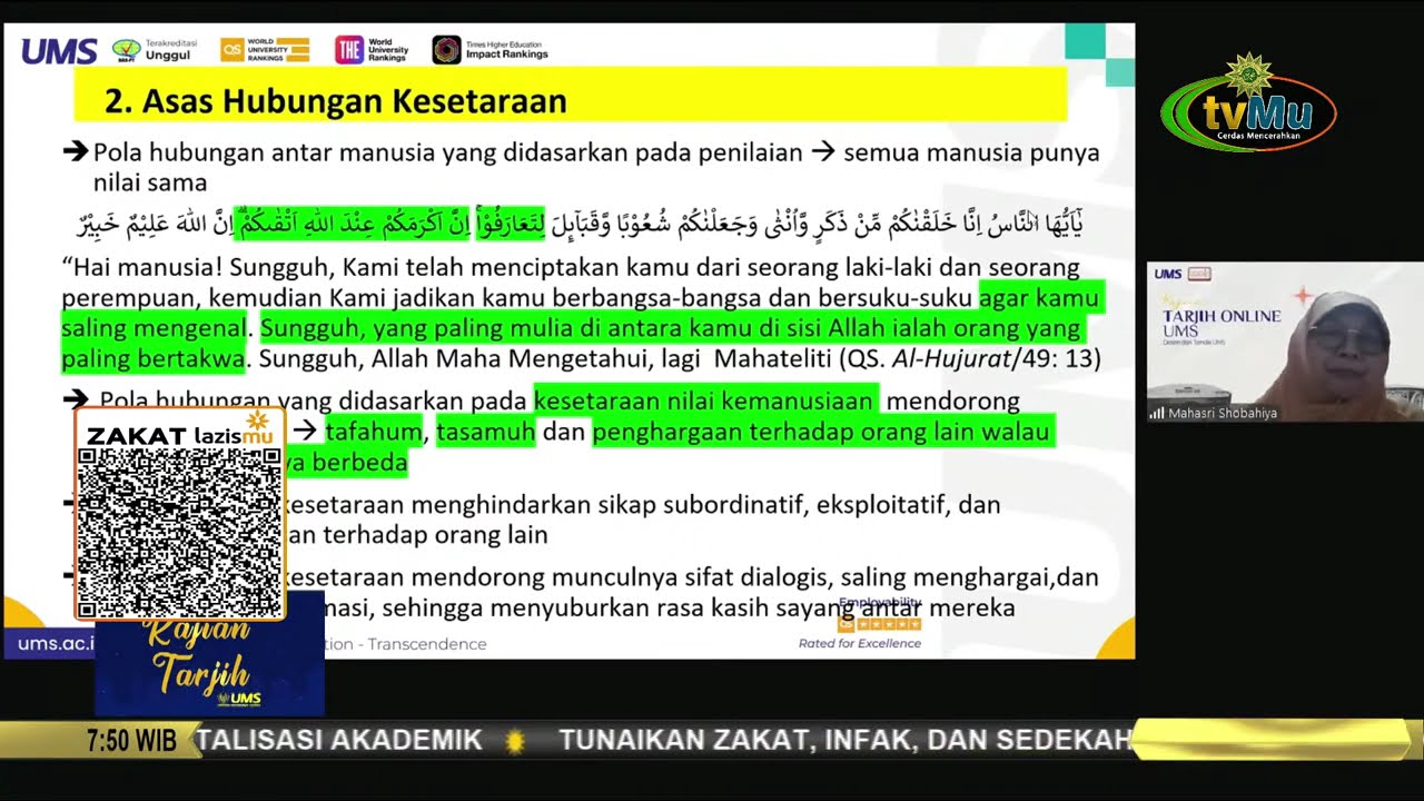 KAJIAN TARJIH ONLINE UMS | Makna dan Asas Keluarga Sakinah