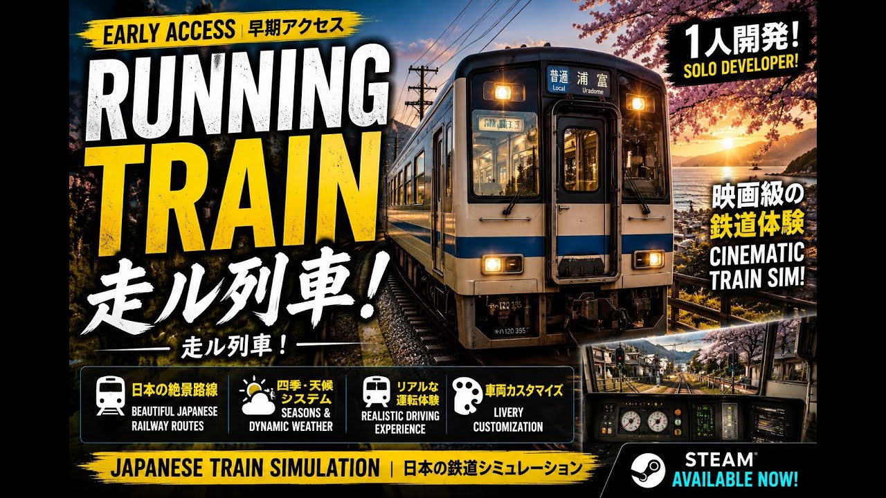 A Solo Dev Made THIS?! RUNNING TRAIN | 走ル列車！Cinematic Train Sim