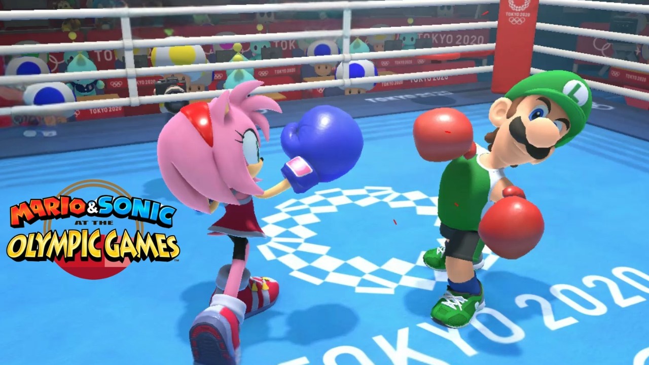 Mario & Sonic At The Olympic Games Tokyo 2020 Boxing Gameplay Amy Vs Luigi Tails & Donkey Kong