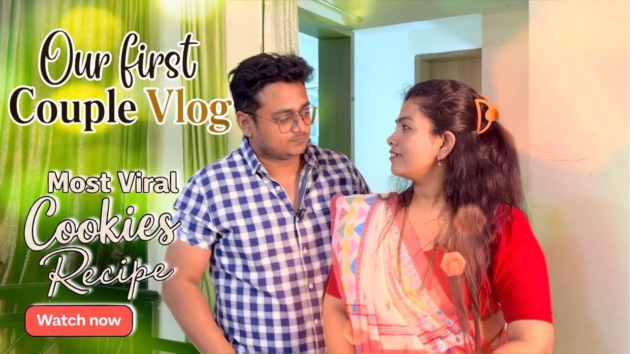 Husband Wife cooking Diaries | Our First Couple Vlog | Viral Cookies Recipe | Kitchen, Cookies & Us