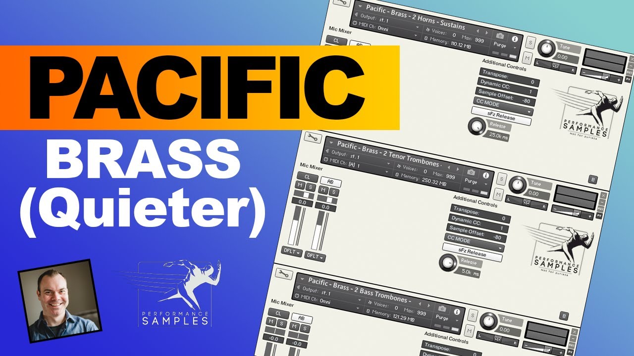 Pacific Brass - the quieter side, maximize mod wheel travel, dynamic comp