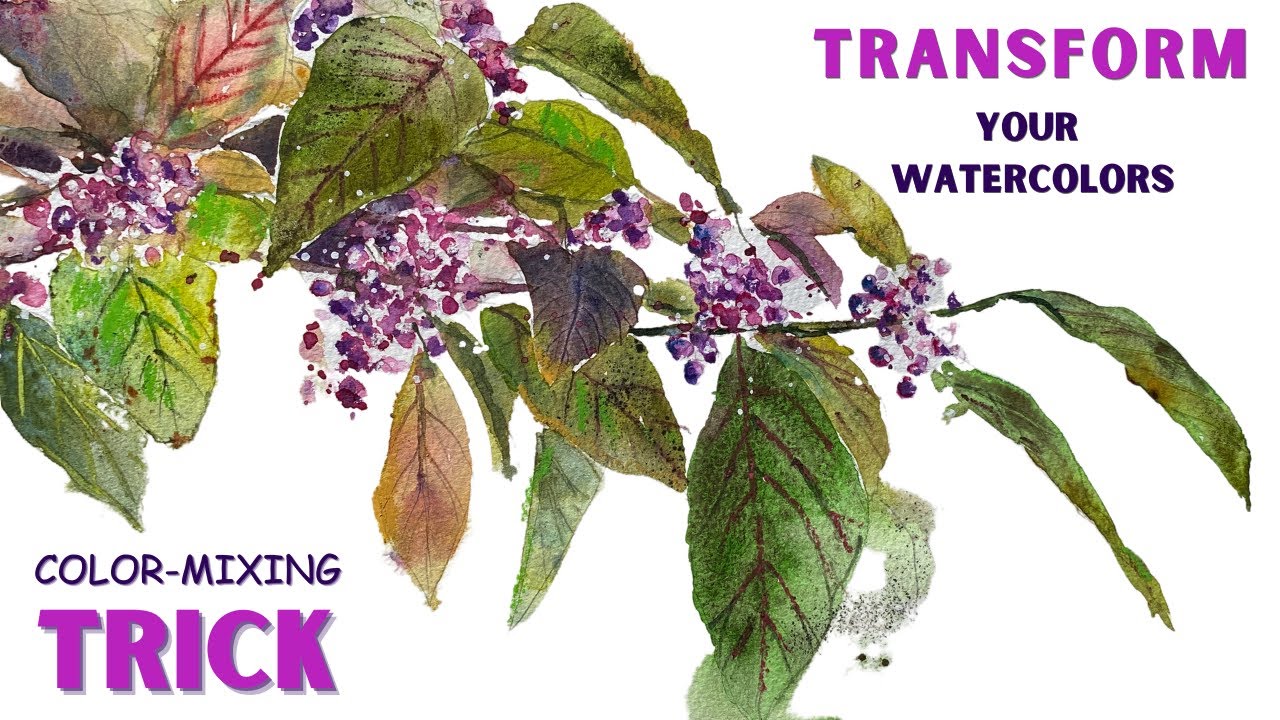 TRANSFORM your Watercolors FASTER  - With One Color Mixing Trick