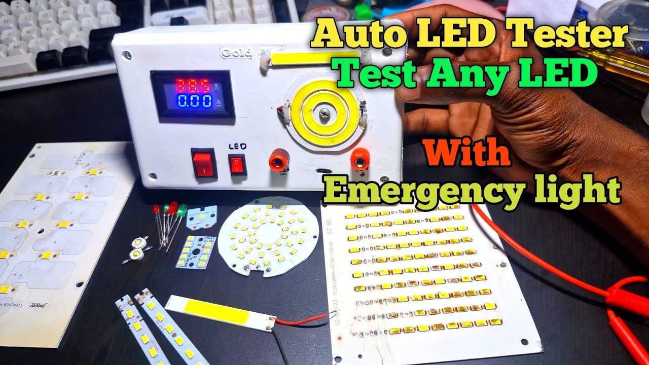 How TO Make AUTO Volt Led Tester Using 3.7V Battery | Any LED Tester with emergency light
