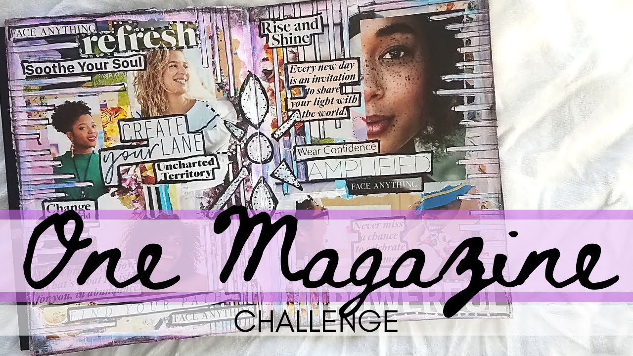 Face Anything | One Magazine Challenge #12 | Magazine Collage Art Journal Page