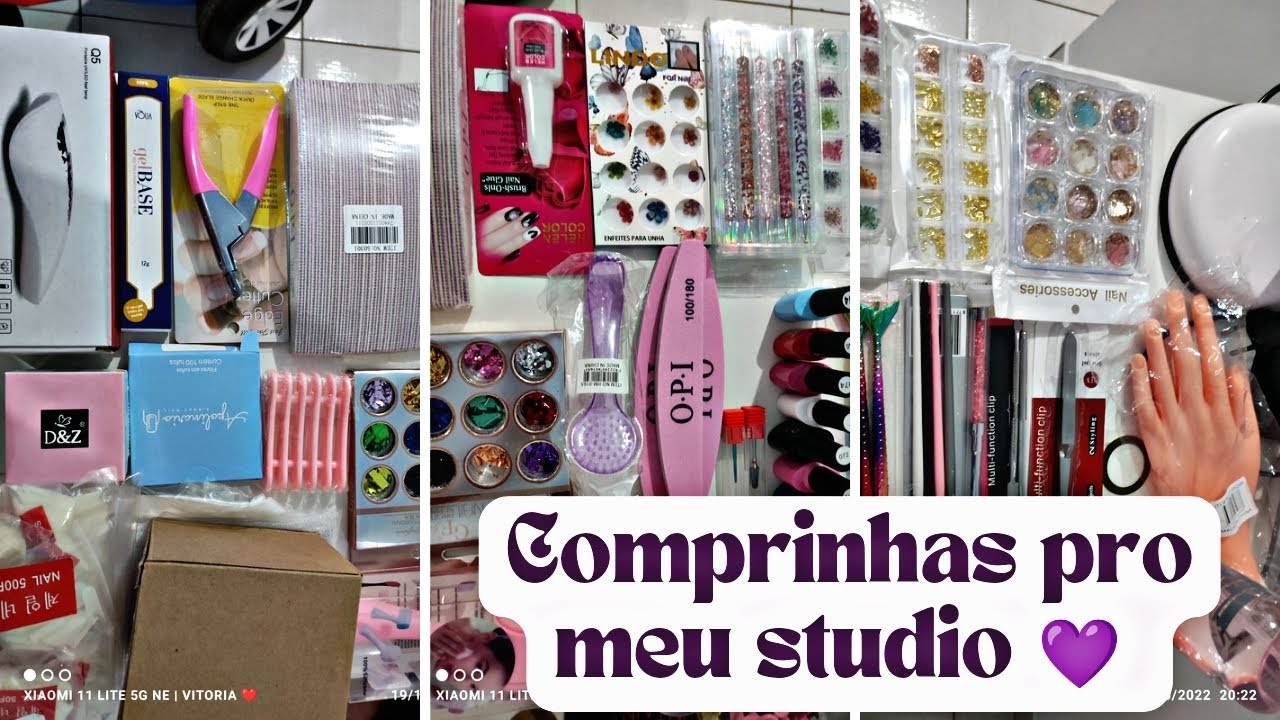 Comprinhas pro meu Studio Nail designer 💜#unhas #unhasdegel #comprinhas
