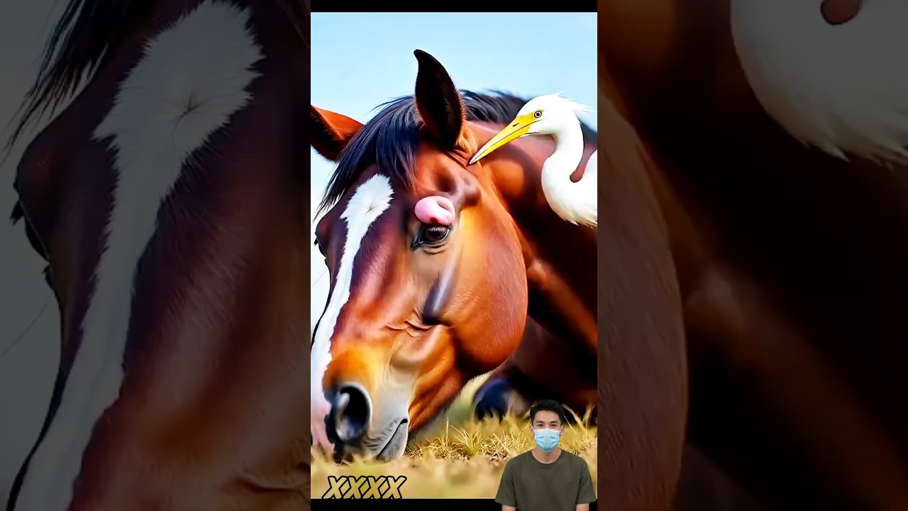 Stork Helps a Horse | Incredible Animal Friendship Story