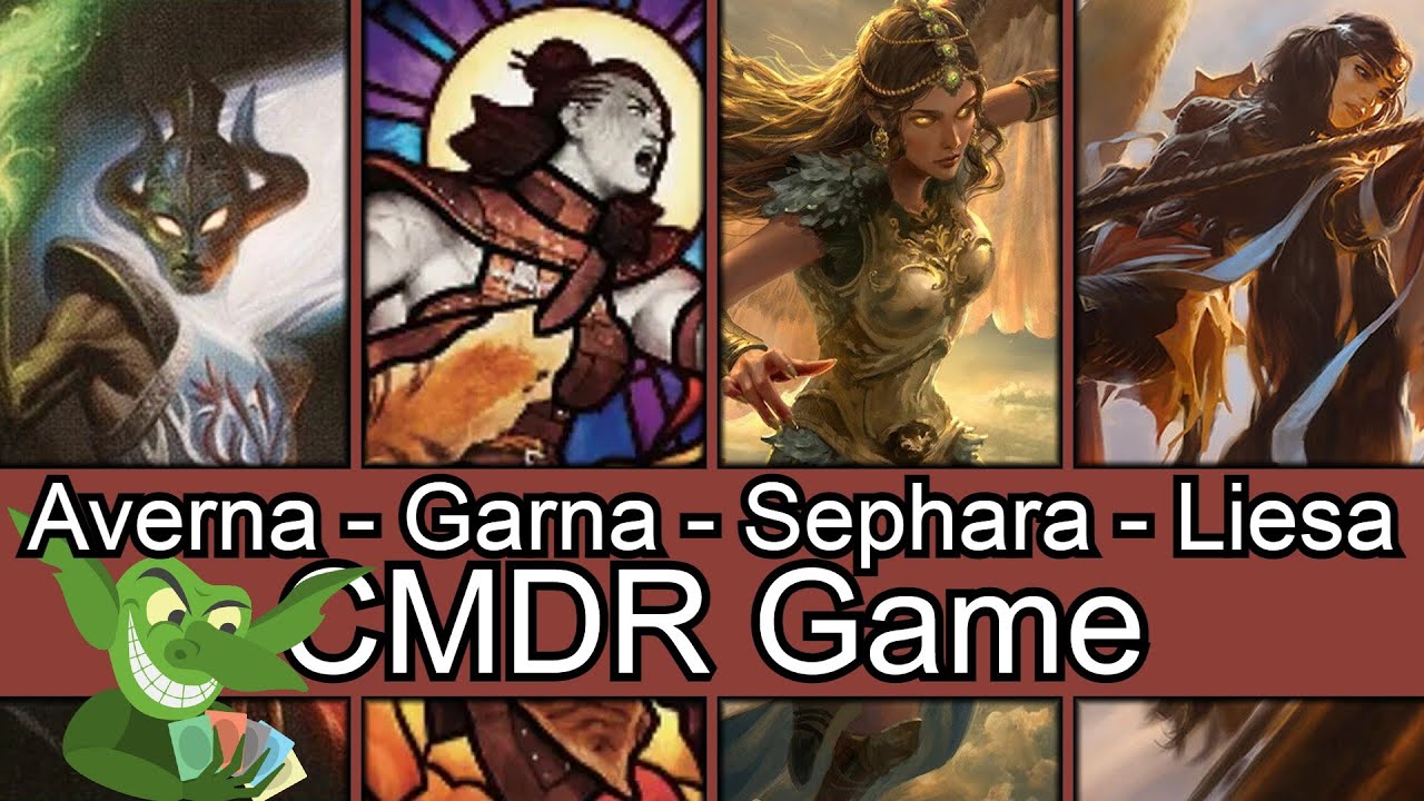 They all end in A! Averna vs Garna vs Sephara vs Liesa #edh #cmdr game play for Magic the Gathering