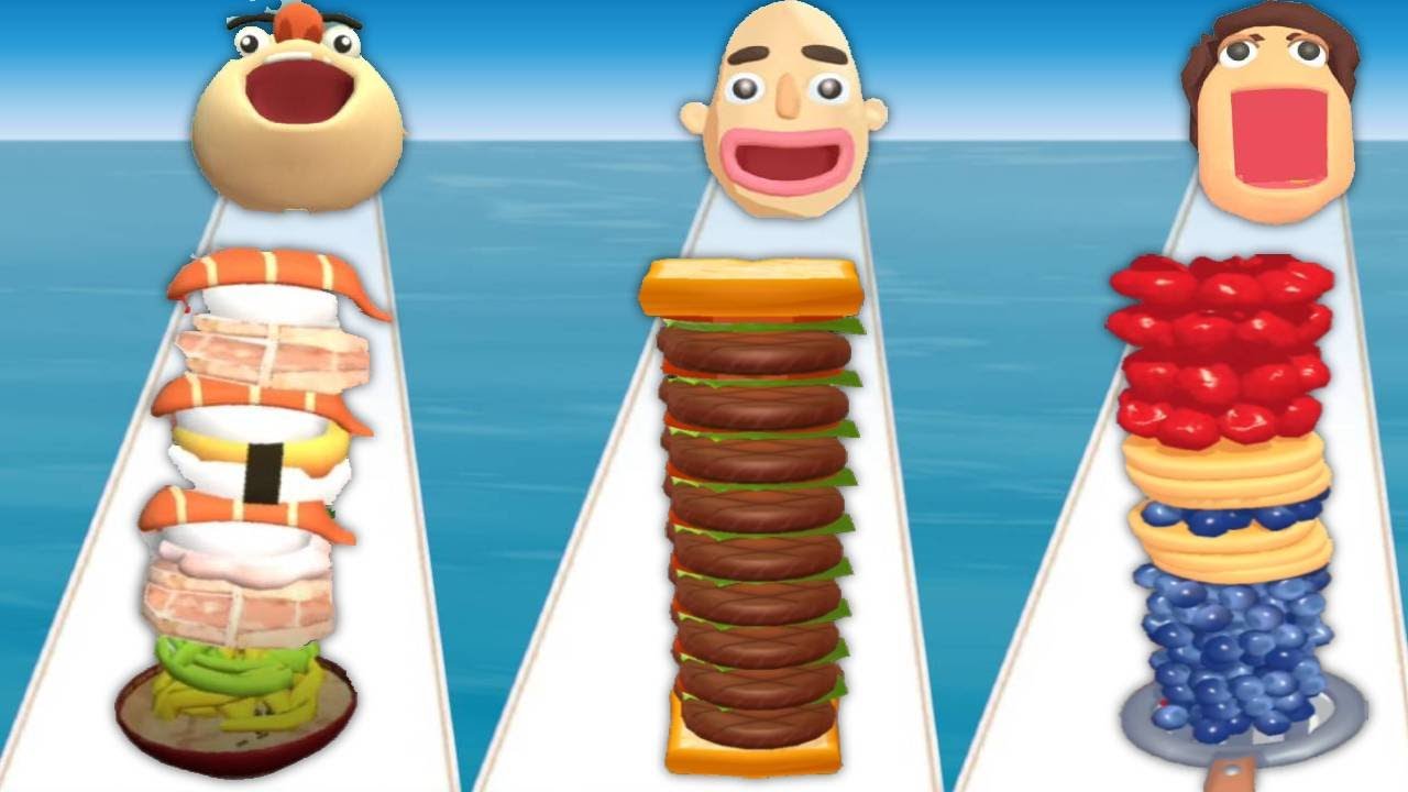 NOODLE RUN vs SANDWICH RUNNER vs PANCAKE RUN - Triple Game