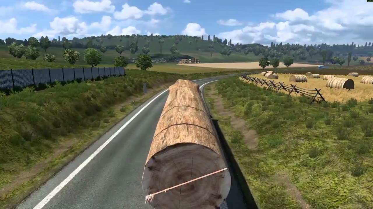 Euro Truck Simulator 2 trasporto tronco de baobab (58 T )
