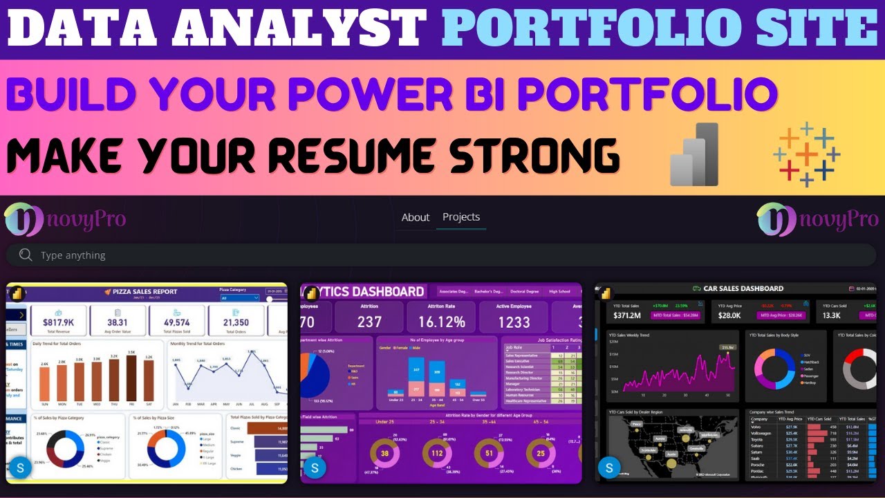 Create a Data Analyst Portfolio Site | Build Powerful Resume | Power BI Portfolio