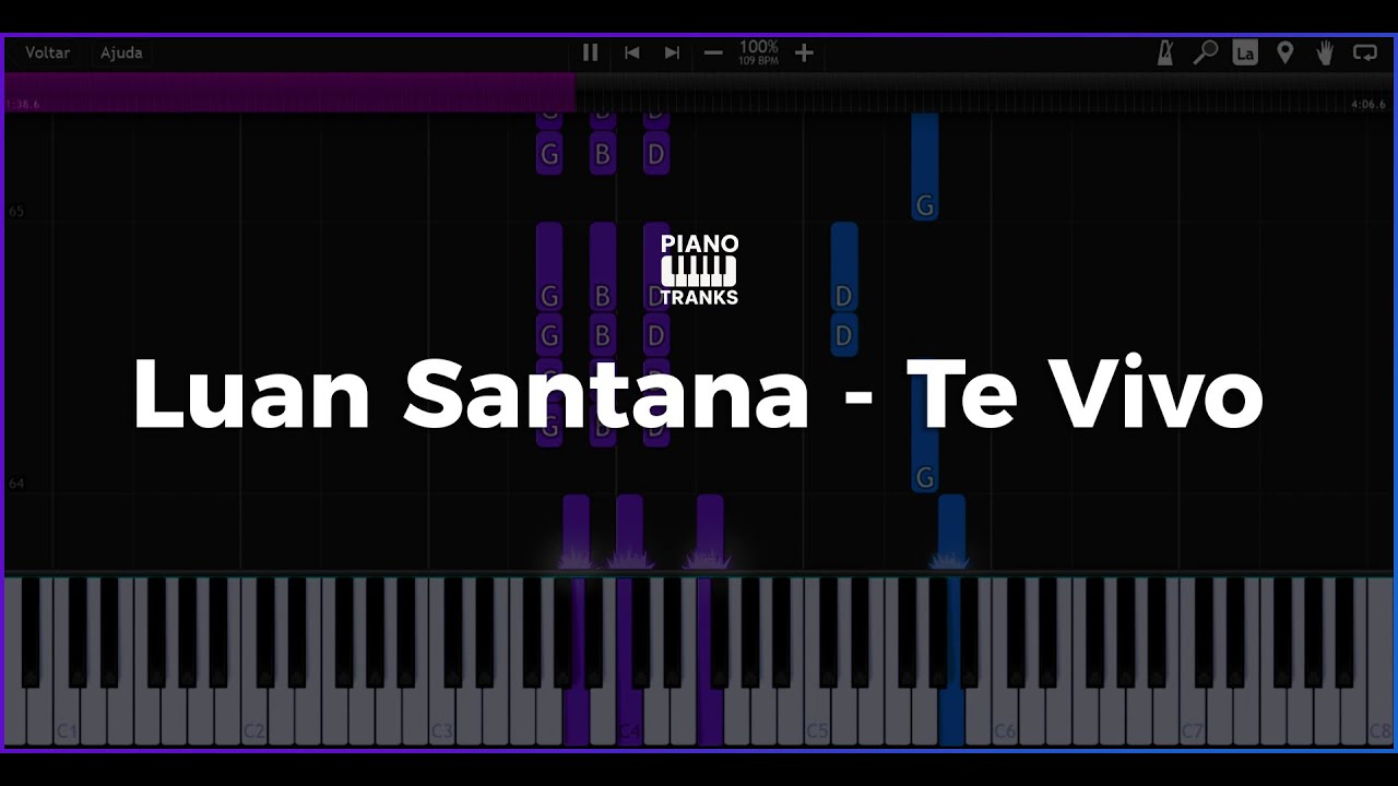 Luan Santana  - Te Vivo (Tutorial Piano Iniciante)