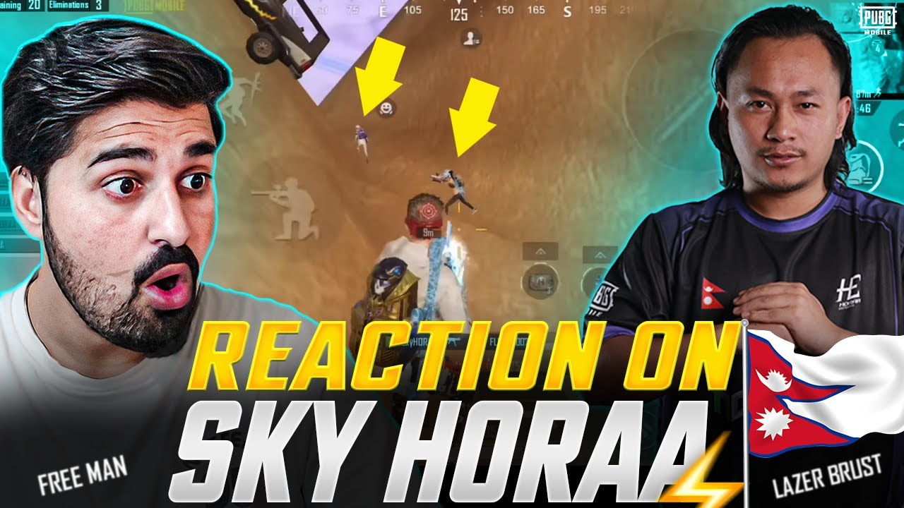 REACTING to SKY HORAA🇳🇵 - BEST NEPALI FREE MAN PLAYER IN PUBG MOBILE ?