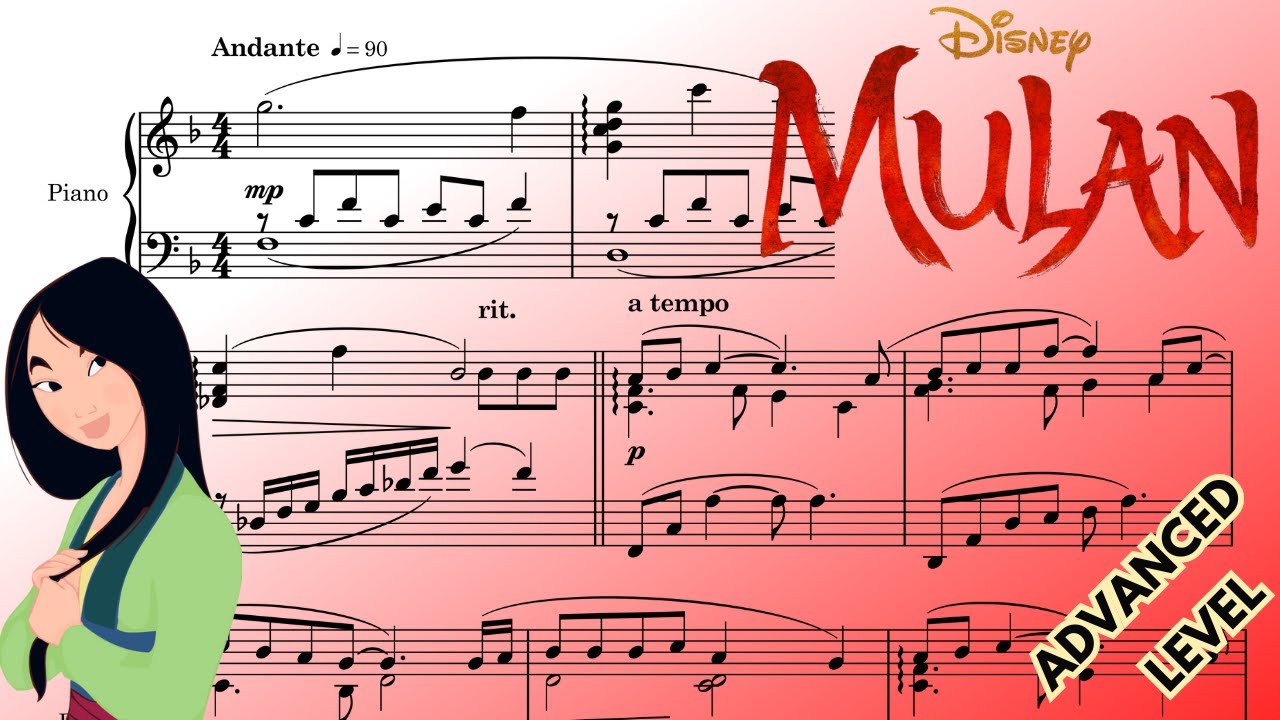 REFLECTION from Mulan | Advanced Piano Solo Arrangement | +Orchestra |